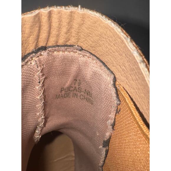 Nicole Miller Suede Brown Pocas Ankle Booties Boots Sz 7.5 Lug Platform 2.5 Heel - Picture 6 of 7